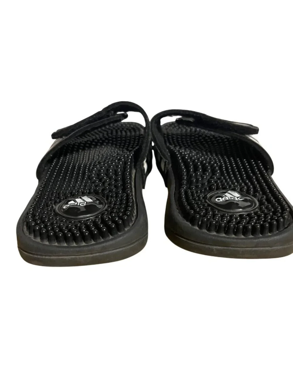 Adidas Adissage Massage Sandals Black & White Unisex Size 3